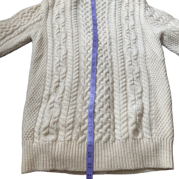 Inis Crafts 100% Merino Wool Chunky Knit Cardigan Sweater Women Size Small Irish - Picture 7 of 8